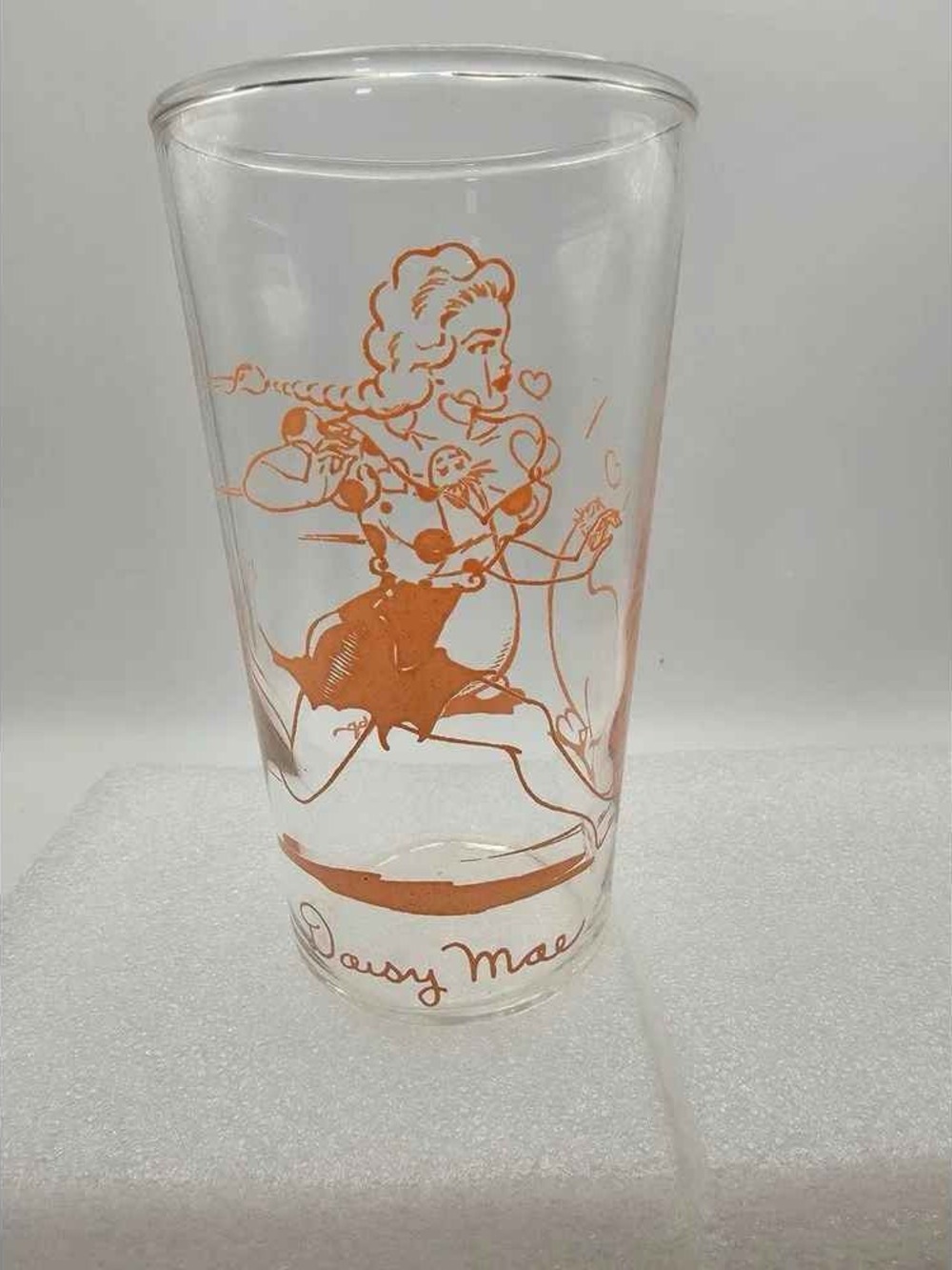 Orange Graphic Glass Tumbler - Decorative Home Accent